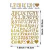 1 Inch Handwritten Letter Sticker Gold Sand Silver Sand Shiny Stout Waterproof Gift Greeting Card DIY Alphanumeric Sticker