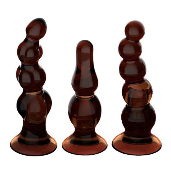 Anal Vibrator Gradual Bead Design Dual-Use Compatibility Anal Butt Stopper Vaginal Vibrator Couple Pleasure Toy