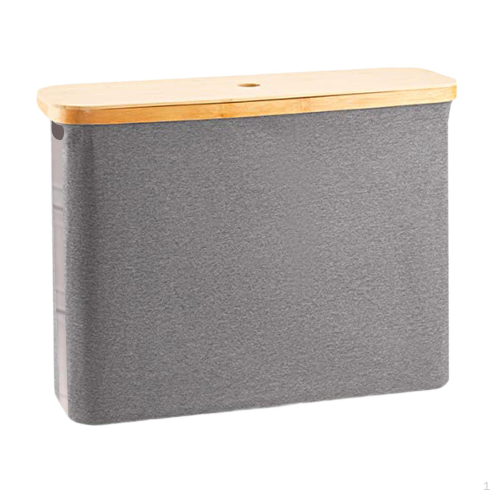 

Контейнер для хранения в ванной, смотровое окно, складной, с ручкой и крышкой, держатель для туалетной бумаги серый