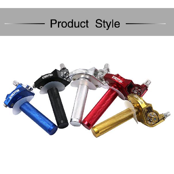 Alconstar- CNC Aluminum Adjustable Motorcycle Motorbike Throttle Grips Settle Quick Twister Gas Dirt Pit Bikes ATV UTV Throttles 2