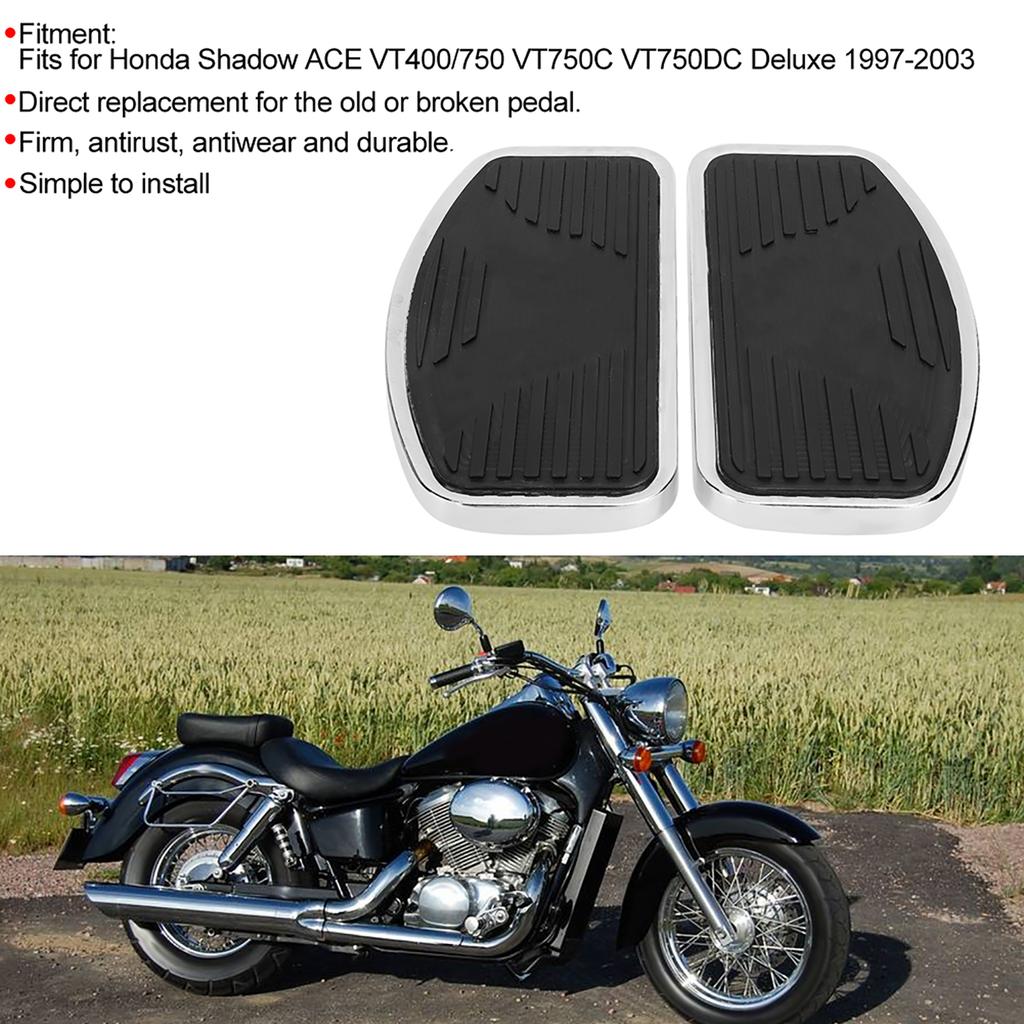 Foot Rest Motorcycle Rear Pedal Motorcycle Pedal Foot Plate Footrest Fits for Shadow ACE VT400/750 97‑03 Motorcycle Foot Plate