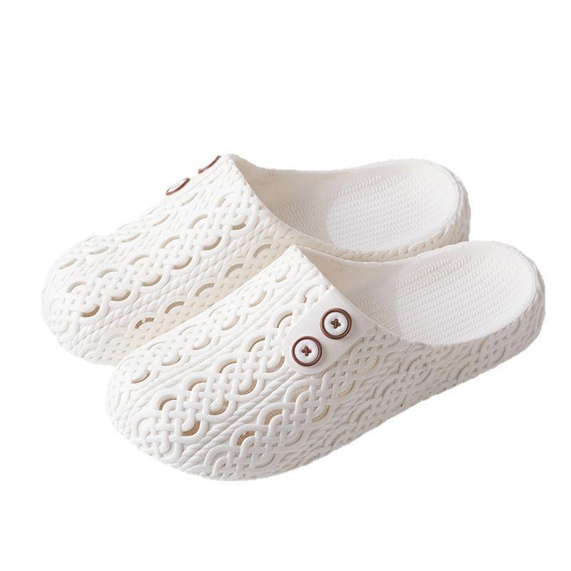 Îmbrăcăminte exterioară nouă pantofi de vară cu găuri papuci comozi jumătate târâți de plajă pentru femei papuci cool cu cap de sac pentru femei pentru casă baie antiderapanți