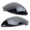 1 Pair Rearview Mirror Cover Cap For Volkswagen Golf 8 - Black With Lane Change Assist Hole Side Mirror Car Accessories