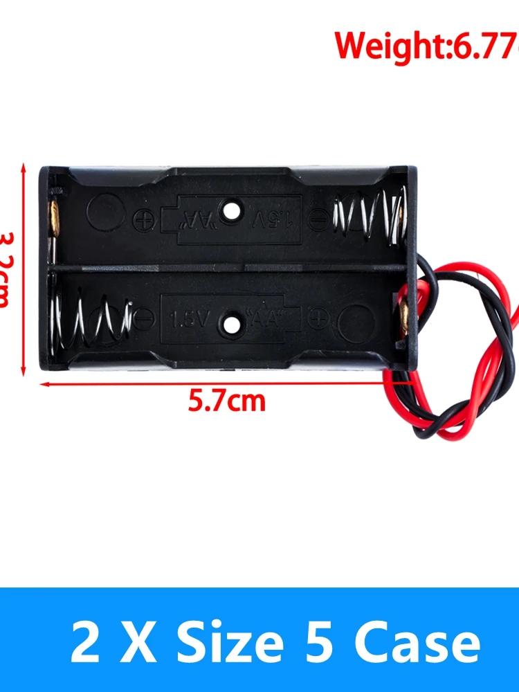 18650 Battery Storage Box Case 1 2 3 4 Slot DIY Plastic Batteries Clip Holder Container With Wire Lead For 18650 3.7V Batteries
