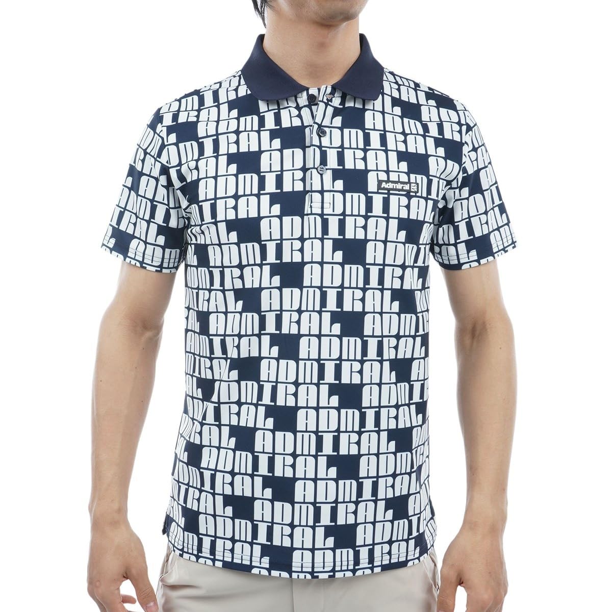 

Мужская рубашка поло Admiral Golf с классическим логотипом-монограммой, темно-синяя
