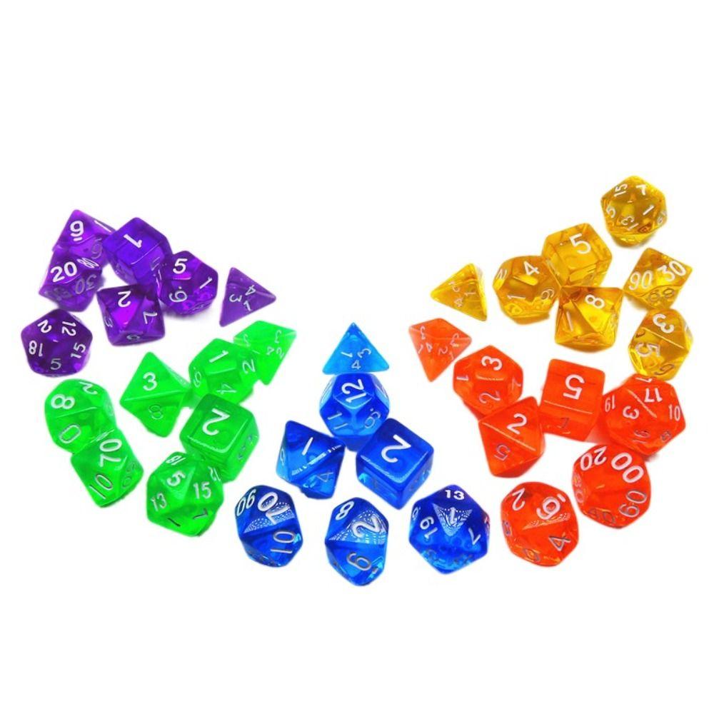 

Acrylic Dice Set Multi-color Game Dice Gambling Game DND Dice Dice for Adult