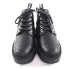 Excellent CHANEL Short Boots Black Leather Women 36 20B G36416 Used