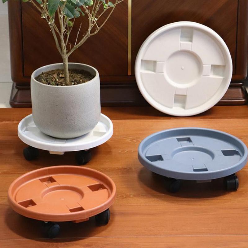 Universele Bloempot Wielen Ronde Plastic Schotel Zware Bloempot Rek Plant Verplaatsbare Rollende Potplant Standaard Met Wielen