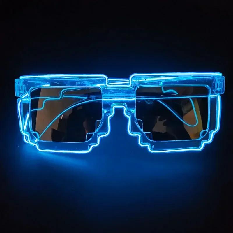Led Sunglasses for Glow Party Glasses glow in the dark Flashing Mosaic UV400 Eyewear Unisex Gift Toy led luminous glasses