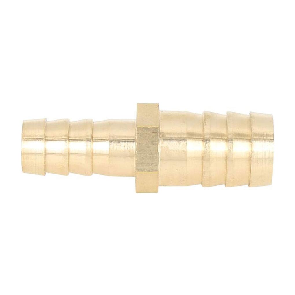 Reliable 2 Way Brass Joiner For Straight Hose Durable Easy-Install Barbed Connector Fitting For Varied Applications Brass Joiner Barbed Reducer