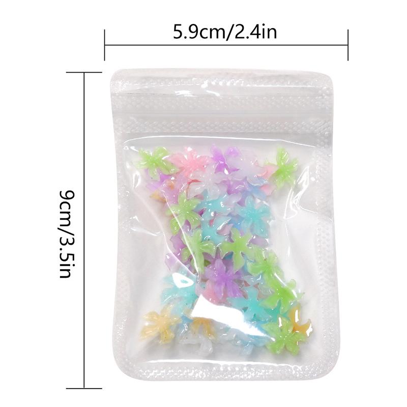 

50Pcs Mixed 3D Resin Colorful Transparent Lily Nail Art Decoration Bizarre Style Flower Nail Charms For Manicure Diy Accessories