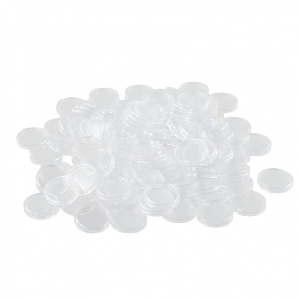 Storage Coin Holder Boxes Case Collection Accessories Transparent 26mm