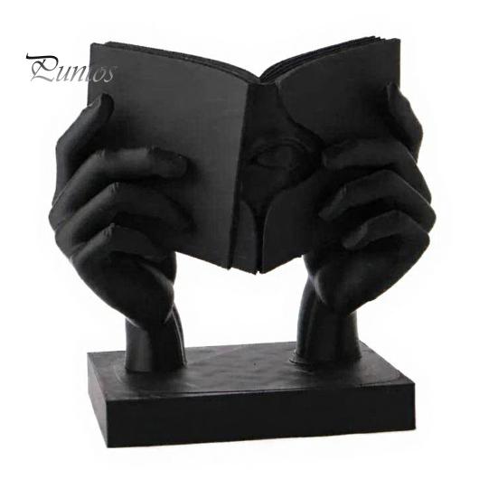 Solide Textur Skulptur 3D Gedrucktes Abstraktes Gesicht & Hand Reading Skulptur, Moderne Minimalistische Kunstfigurine, Exquisites Tischplatten Kleines Schreibtischornament,