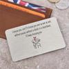 Engraved Wallet Card Insert Stainless Steel Wallet Card I Love You Sentimental
