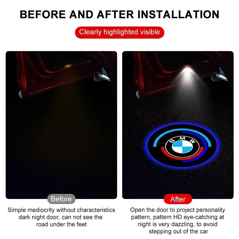LED Auto Tür Logo Projektor Emblem Willkommenslicht für BMW E90 E91 E92 E60 E61 F11 F10 F07 E63 E64 F12 F13 F30 E87 F20 Zubehör