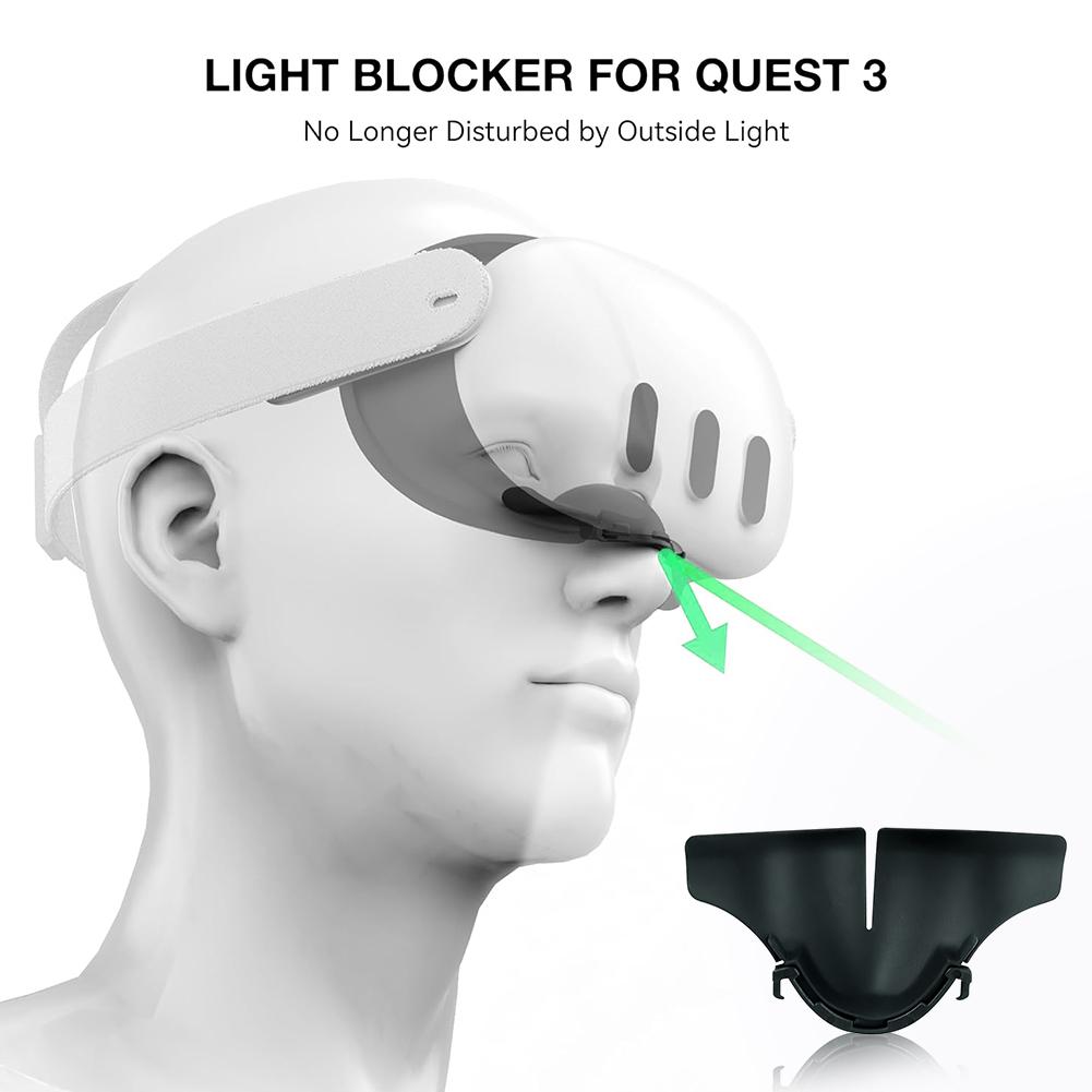 Silikon-Nasenpolster Atmungsaktiv Auslaufsicher Schutzpolster Waschbar Bequem für Meta Quest 3 Headset