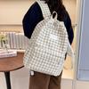 Schoolbag Japanese Campus Girls Schoolbag 1011 Winter New Student Simple Backpack Large Capacity Plaid Versatile Backpack