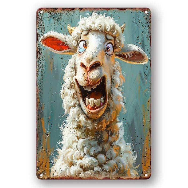 Retro Metal Animal Wall Art for Home Kitchen Farm Cafe Garden