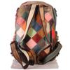 Damen Leder Patchwork Rucksack – Einzigartig und Stilvol