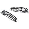 2pcs Front Fog Light Grille Left Right 8P0807682 Glossy Black Replacement for A3 8P 2008‑2012