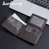 Baellerry Vintage Design Short Wallets for Men Fashion Genuine Leather ID Card Holder Purse