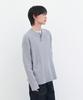 LEIRE Waffle Henley Neck Long Sleeve T-Shirt [Gray]