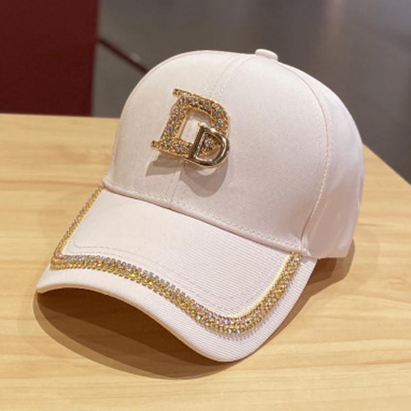 Fashionable Casual New Double D Rhinestone Duck Tongue Hat Spring And Autumn Korean Style Trendy Baseball Cap