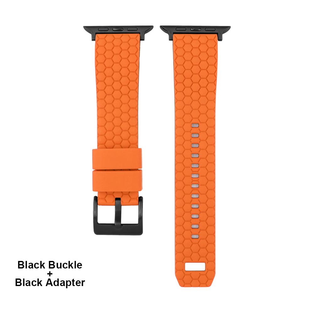Honeycomb Texture Silicone Strap For Apple Watch Band 45mm 44mm 41mm 40mm 42mm Bracelet For iWatch Series 7 6 SE 5 4 3 Watchband