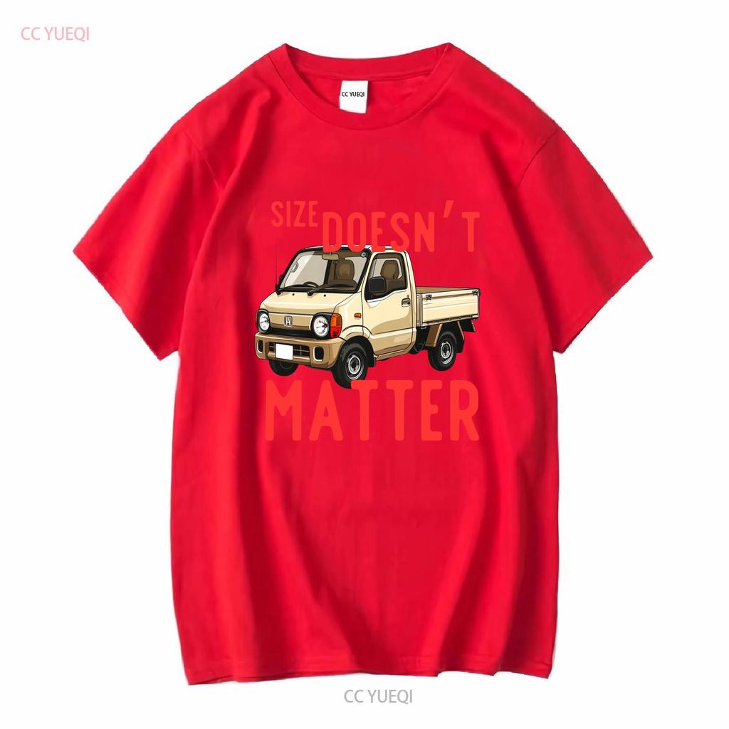 Size Doesn't Matter T Shirt Kei Truck JDM Funny Long or Short Sleeves Vintage Washed Stylish Homme Breathable Slightly Graphic
