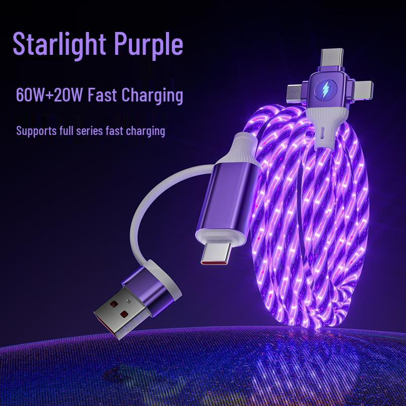 Starry Sky 5-in-1 Luminous Charging Cable - Meteor 2-in-3 Super Fast Charge