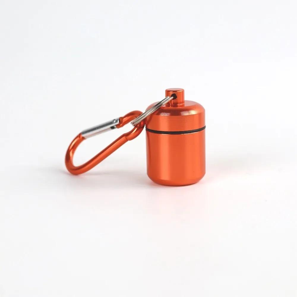 New Premuim Portable Aluminum Waterproof Pill Cases Box Earplug Keychain Case Travel Container for Jewelry or Ear Plugs Sleek