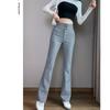 Elegant Long Office Plaid 2022 Summer High Waist Women's Wide Leg Capris Suit Pants for Women Skinny Flare Pants Woman Trousers