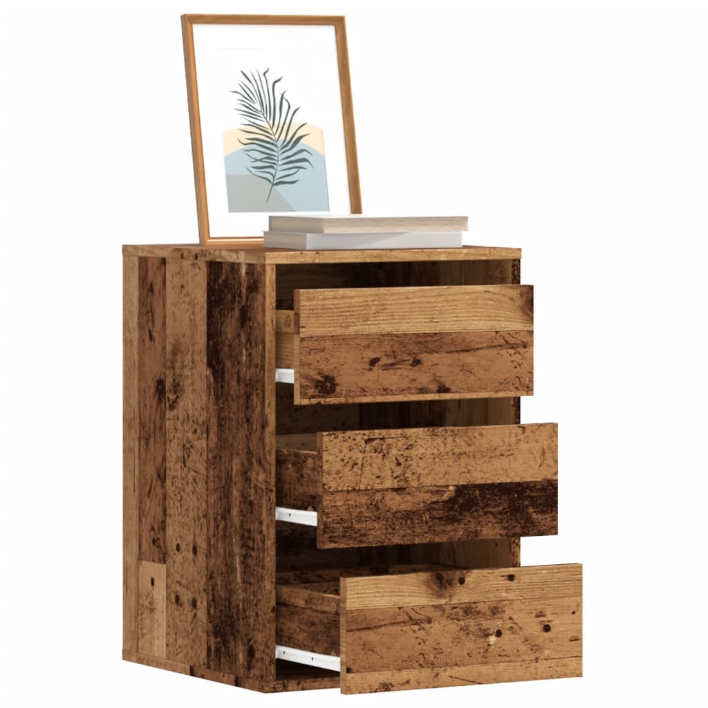 Chest of Drawers Vintage Wood Look 40 X 41 X 58 Cm Engineered Wood