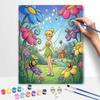 Disney Kit de Pintura de Flor de Fada Tinkerbell Decoração de Parede para Casa Presente Feito à Mão Artesanato de Arte para Quarto Pendurado na Parede Conjunto DIY Pintura por Número