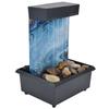 3V USB Marble Water Fountain Ornaments LED Tabletop Fountain with Stones for Home Office Table