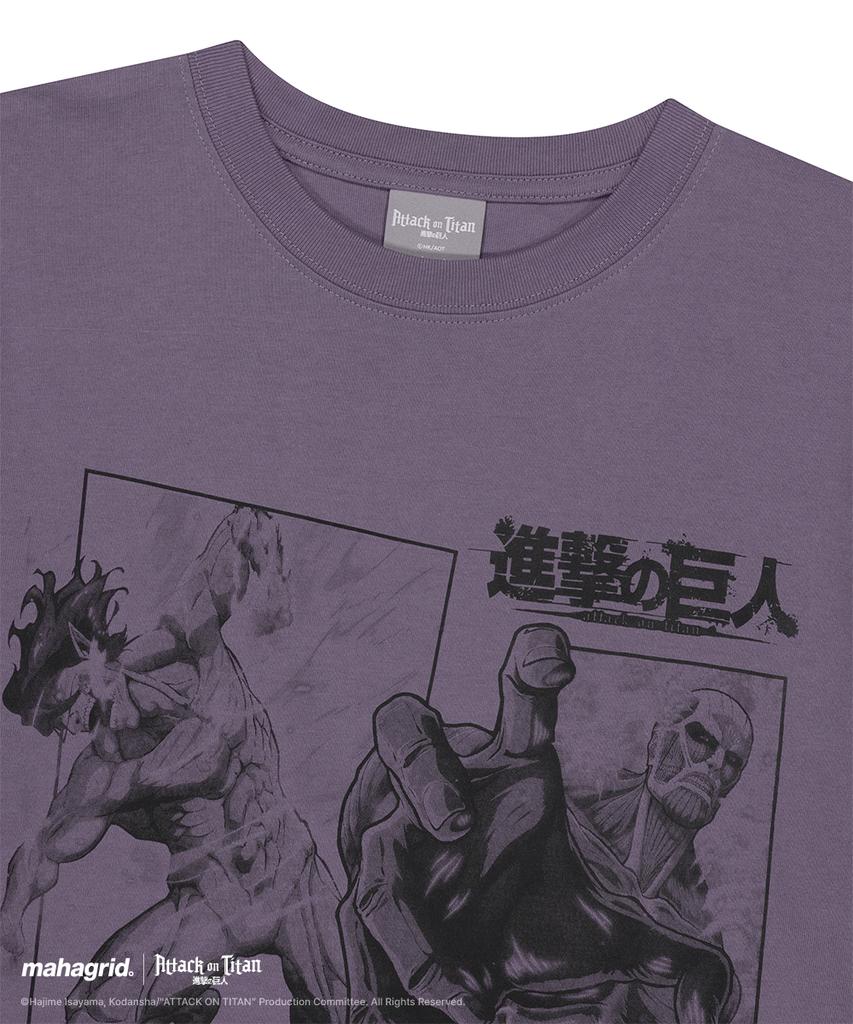 MAHAGRID [Attack On Titan] Aot Poster Tee Purple(Mg2Gmmt503T)