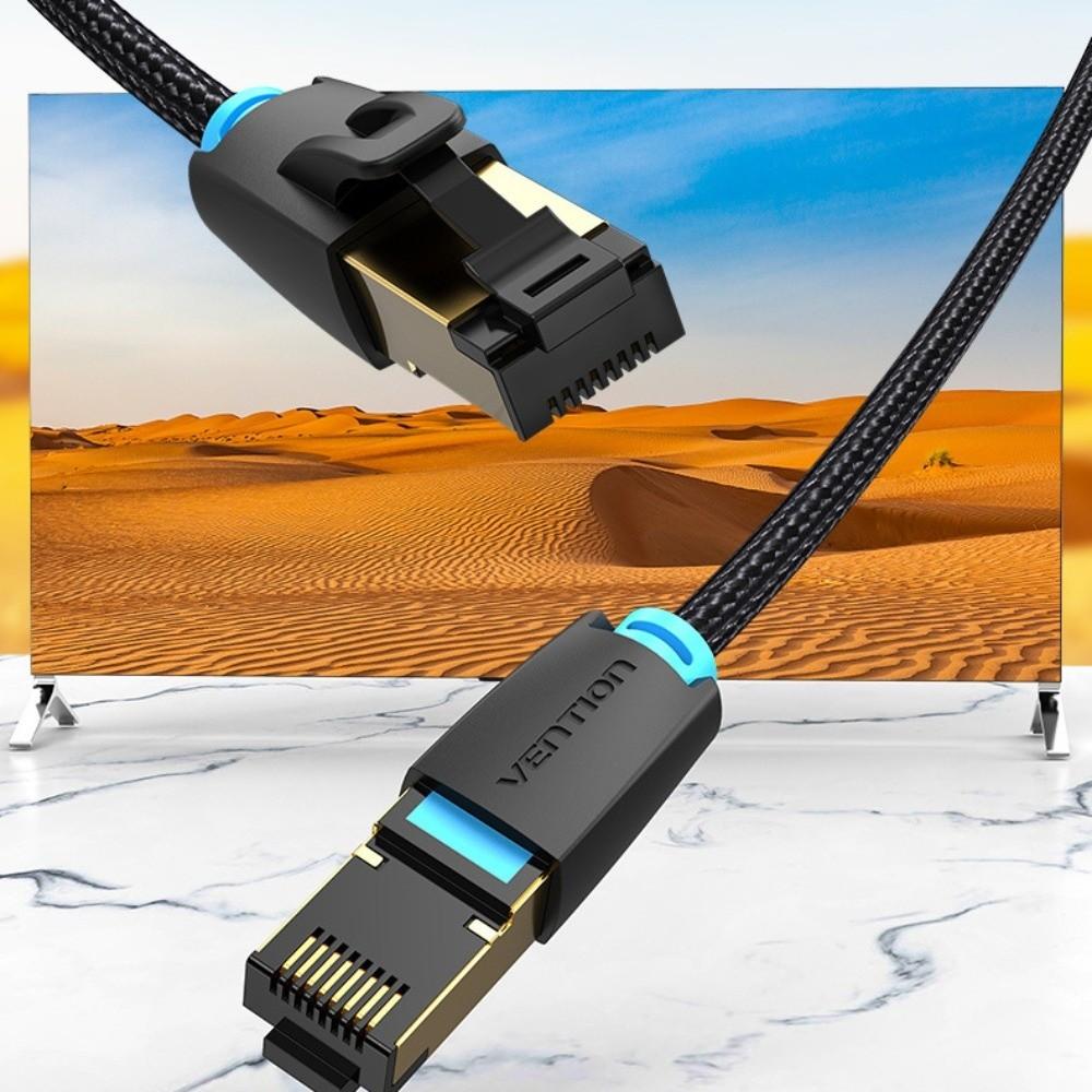 Double Shield Ethernet Extension Cord Durable Cat 8 Patch Cable CAT8 Ethernet Cable  Indoor&Outdoor