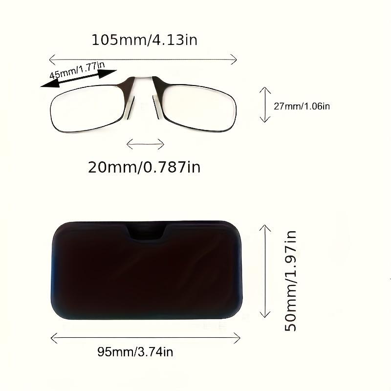 Portable Reading Glasses Legless Nose Clip Reading Glasses Glasses Case Can Stick On Mobile Phone Easy To Carry