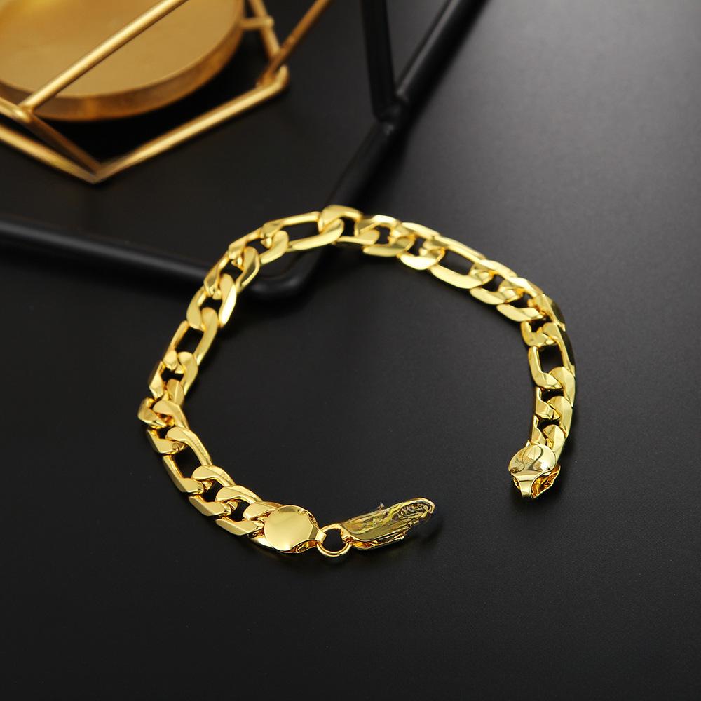 Trendy Silver-Gold Plated 8MM Unisex Bracelet
