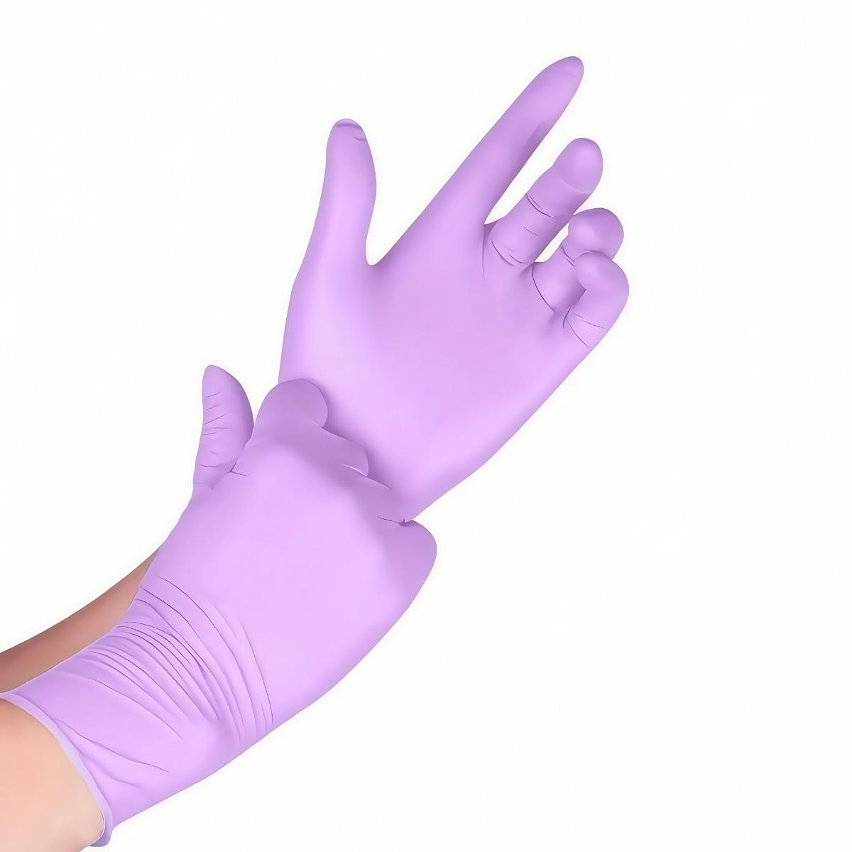 

Разноцветные, одноразовые нитриловые перчатки, незаменимые для кухни, ухода за домашними животными, окрашивания волос, нейл-арта и приготовления пищи XL-10PS фиолетовый