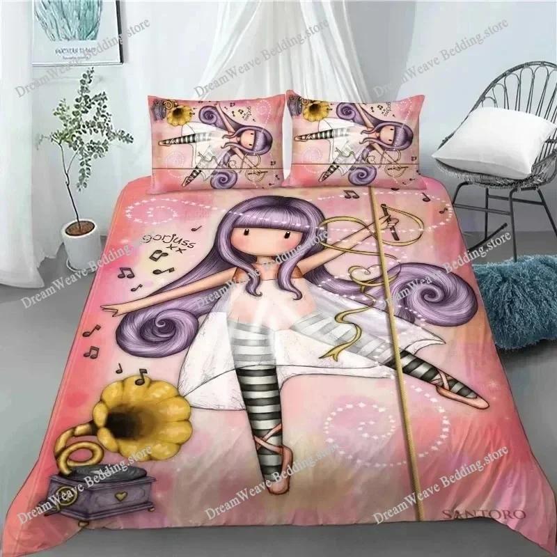 Set Copripiumino Santoro Gorjuss Matrimoniale Queen King Size Anime Bella Ragazza Set Biancheria da Letto Stampa 3D Santoro Gorjuss Copripiumino Ragazze