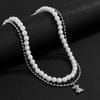 Fashion Multi layer Cross Shining Clavicle Chain Collar Necklace for Men and Women Daily Dressing Party Birthday Gifts Jewelry