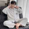 Boys Cotton Pajama Set Long Sleeve Cartoon Print Home Wear Kids 8 Years Comfortable Sleepwear