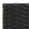 Bar Stool Set 4 Pieces Black Poly Rattan