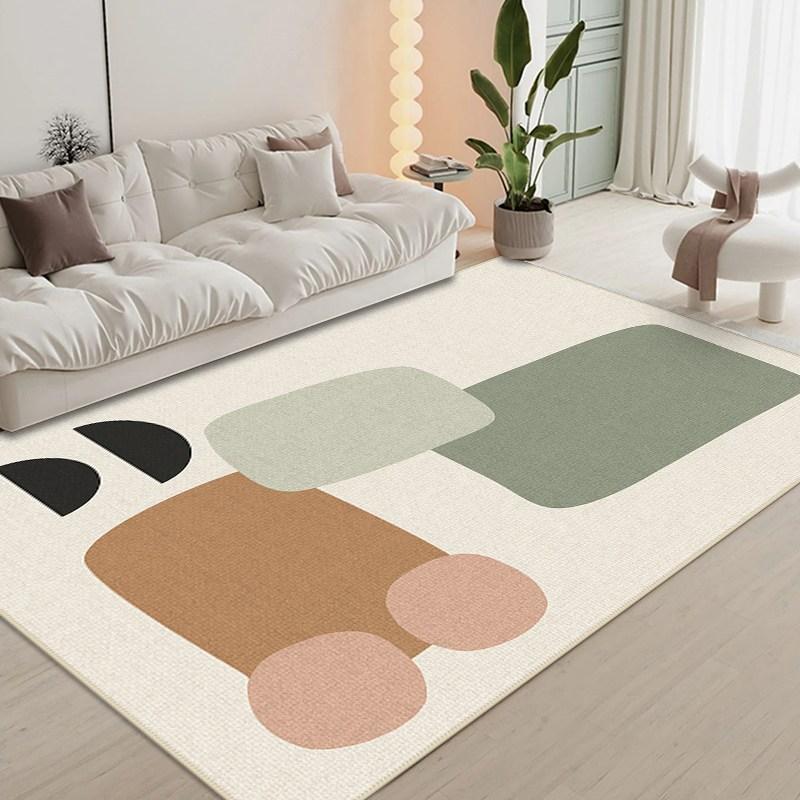 Modern Abstract Geometric Area Rug Anti Slip Soft Floor Carpet for Living Room Bedroom Dining Room Home Decor