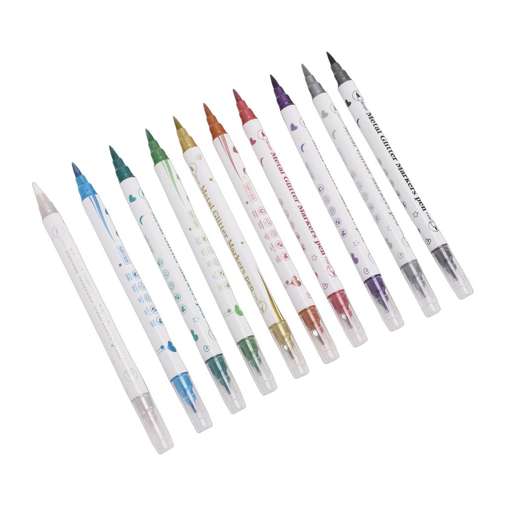 10 Colors Double Ended Nail Marker Pens Graffiti Dotting Drawing Liner Acrylic Nail Art Pen for