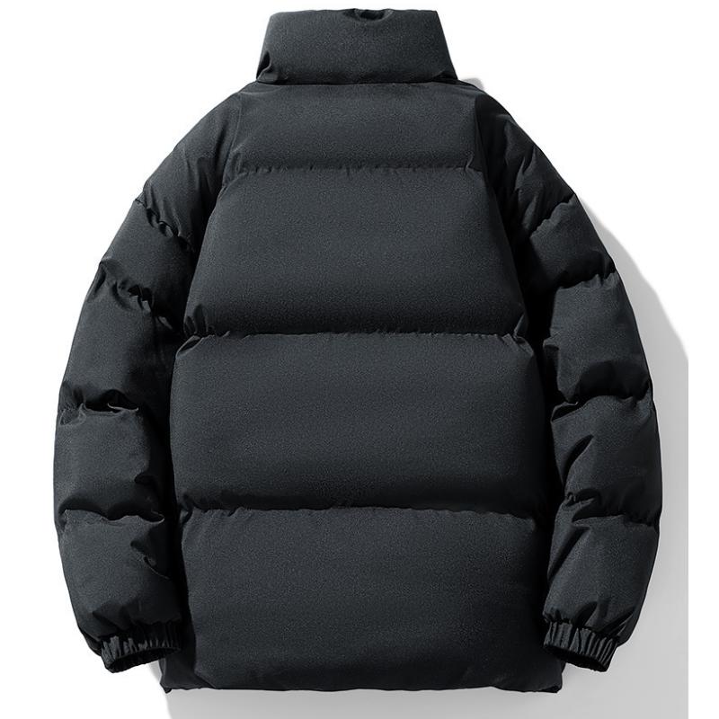 Autumn And Winter Trendy Solid Color Men's Cotton-padded Jackets Thickened Large Size Loose Casual Cotton-padded Jackets For Men
