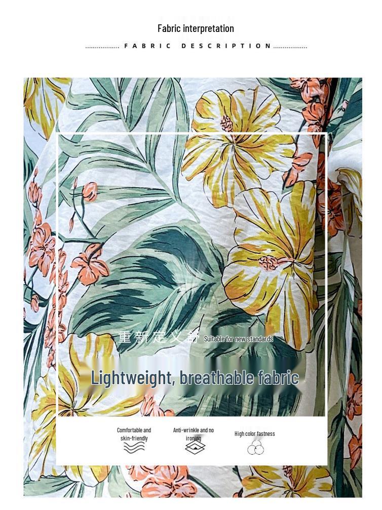 Boys' Hawaiian Floral Shirt & Shorts Set - Stylish Summer Beachwear for Kids