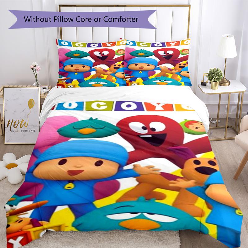 Pocoyo Comforter Cover Set Perfect for Living Room Lightweight Christmas Gift