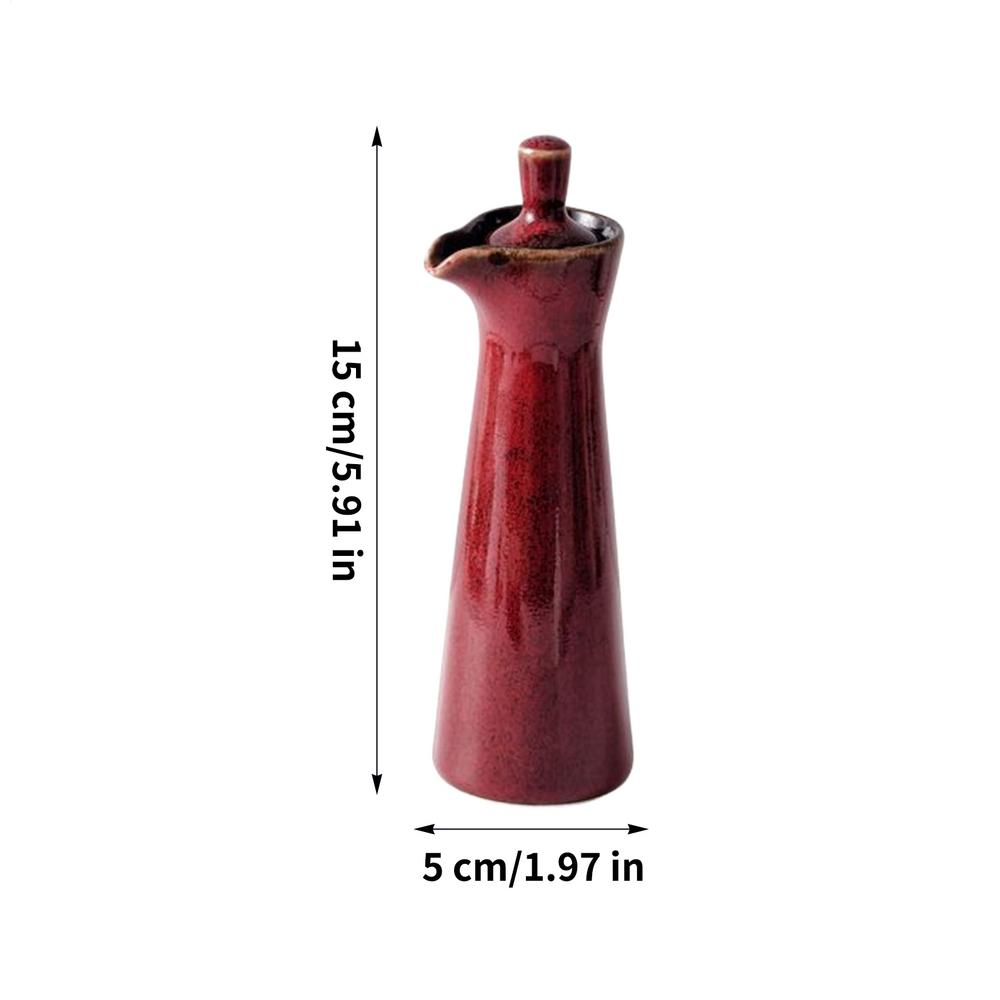 120ml Japanische Keramik Olivenöl Spenderflasche Keramik Essig Aufbewahrung Sojasauce Spender Essigkrug Gewürzflasche